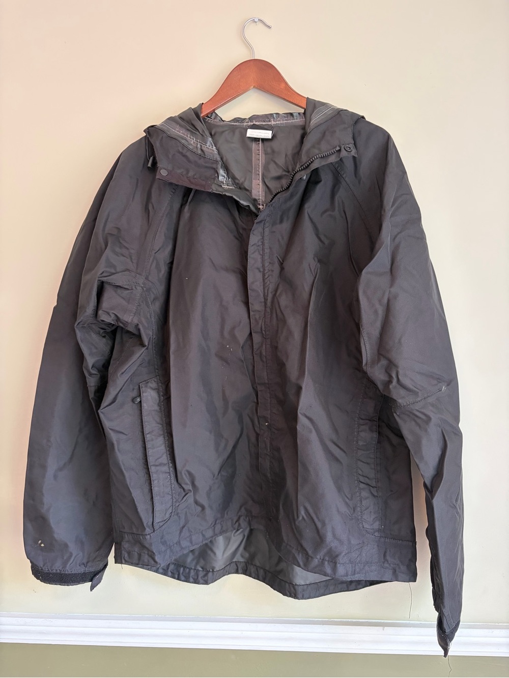 Gage Technical Gear Men's Black Hooded Jacket - Lightweight Windbreaker